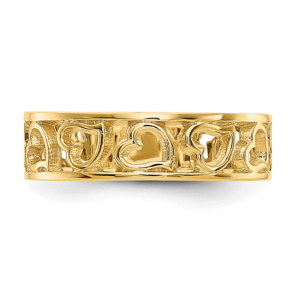 Gold Polished Heart Rings