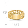 Gold Polished Heart Rings
