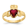 CZ Birthstone Claddagh Ring