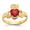 CZ Birthstone Claddagh Ring