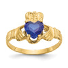 CZ Birthstone Claddagh Ring