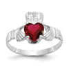 CZ Birthstone Claddagh Ring