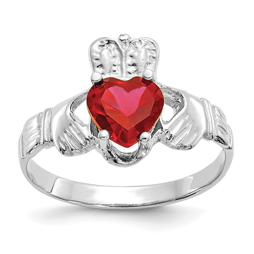 CZ Birthstone Claddagh Ring