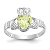 CZ Birthstone Claddagh Ring