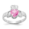 CZ Birthstone Claddagh Ring