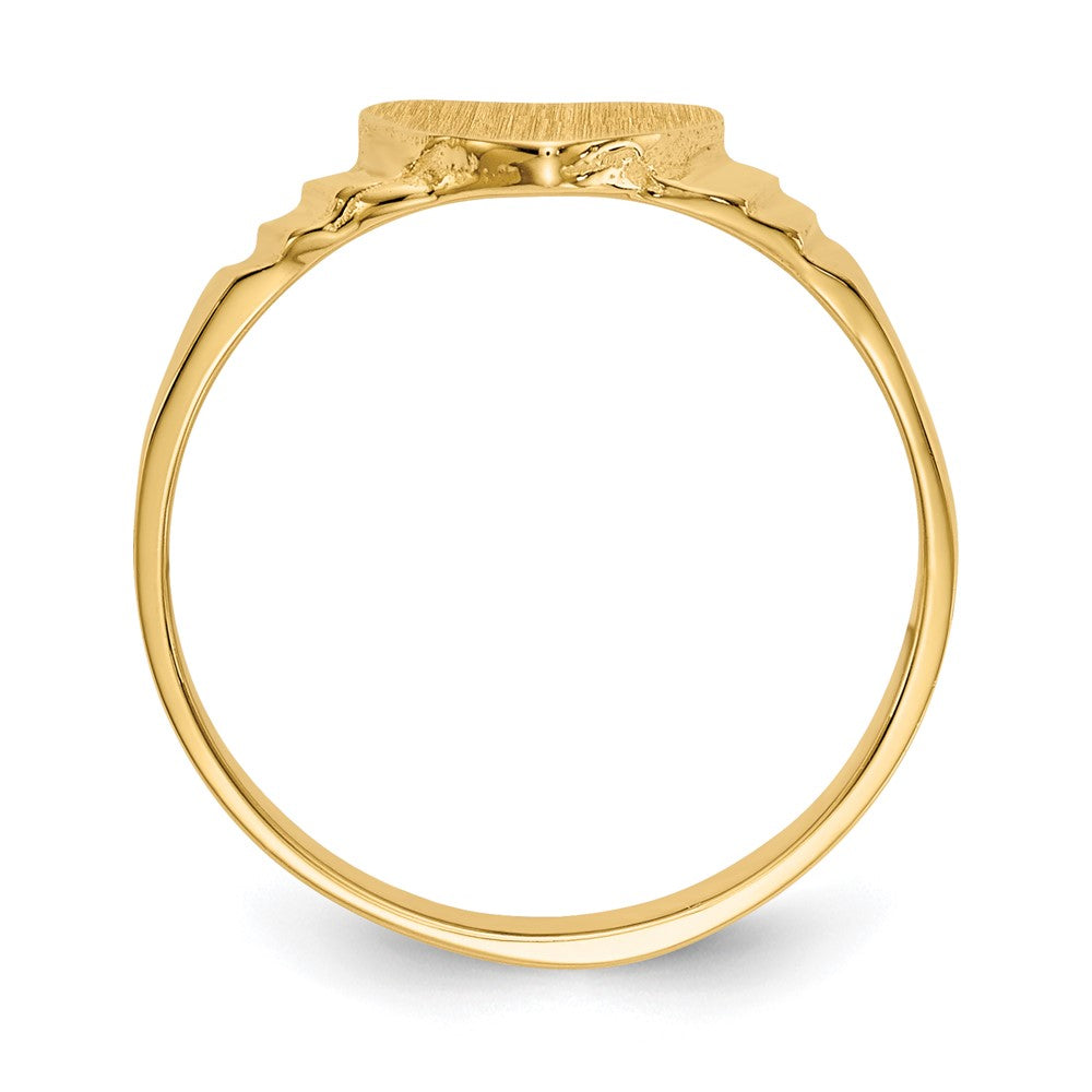 Gold Polished Children's Heart Rings