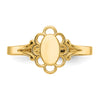 Gold Polished Children's Signet Rings