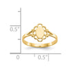Gold Polished Children's Signet Rings