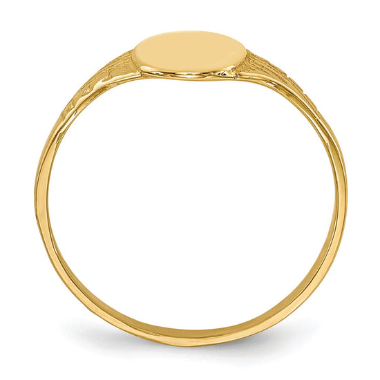 Gold Polished Children's Signet Rings