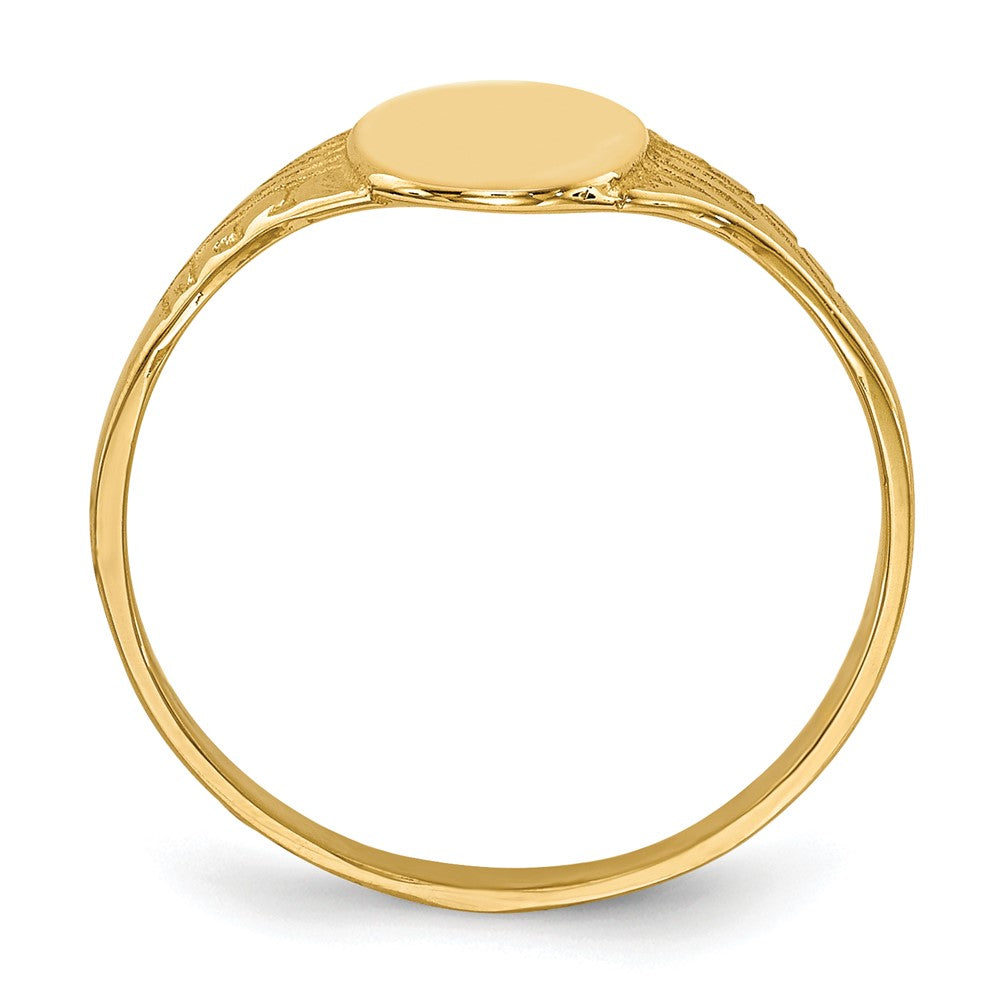 Gold Polished Children's Signet Rings