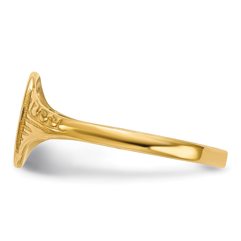 Gold Polished Children's Signet Rings