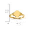 Gold Polished Children's Signet Rings