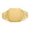 14K Square Polished Baby Signet Ring