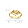 14K Cut-out BABY Heart Size 2.25 Baby / Childs Ring