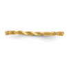 Gold Diamond-cut Twisted Rope Rings