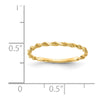 Gold Diamond-cut Twisted Rope Rings