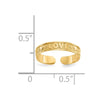 Gold Polished Love Toe Ring