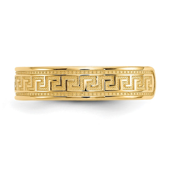 Gold Polished Greek Key Toe Rings
