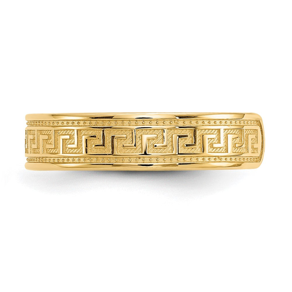 Gold Polished Greek Key Toe Rings