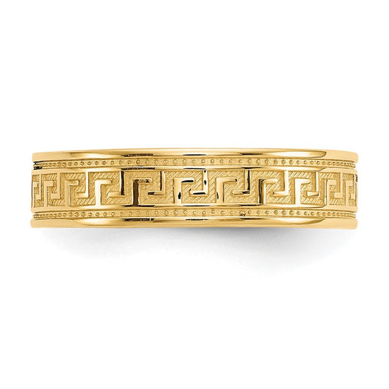 Gold Polished Greek Key Toe Rings