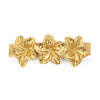 14k Polished Flowers Toe Ring