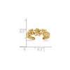 14k Polished Flowers Toe Ring