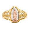 14k Two-tone with White Rhodium Our Lady of Guadalupe Ring
