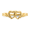 14K Two Intertwined Hearts Ring