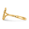 14k CZ Double Heart Ring
