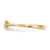 14k CZ 3-Hearts Ring