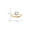 14k CZ Heart Ring
