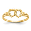 14K Two Intertwined Hearts Ring