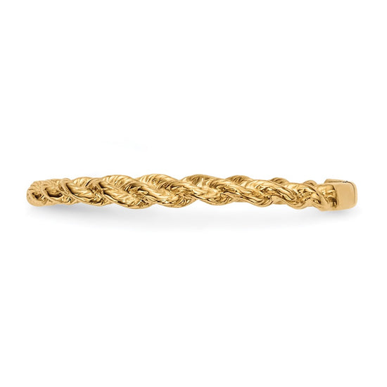 Gold Polished Twisted Rope Rings