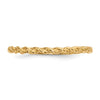 Gold Polished Twisted Rope Rings