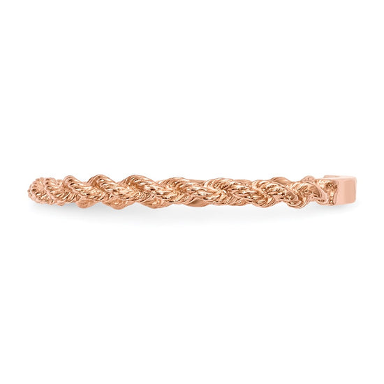 Gold Polished Twisted Rope Rings