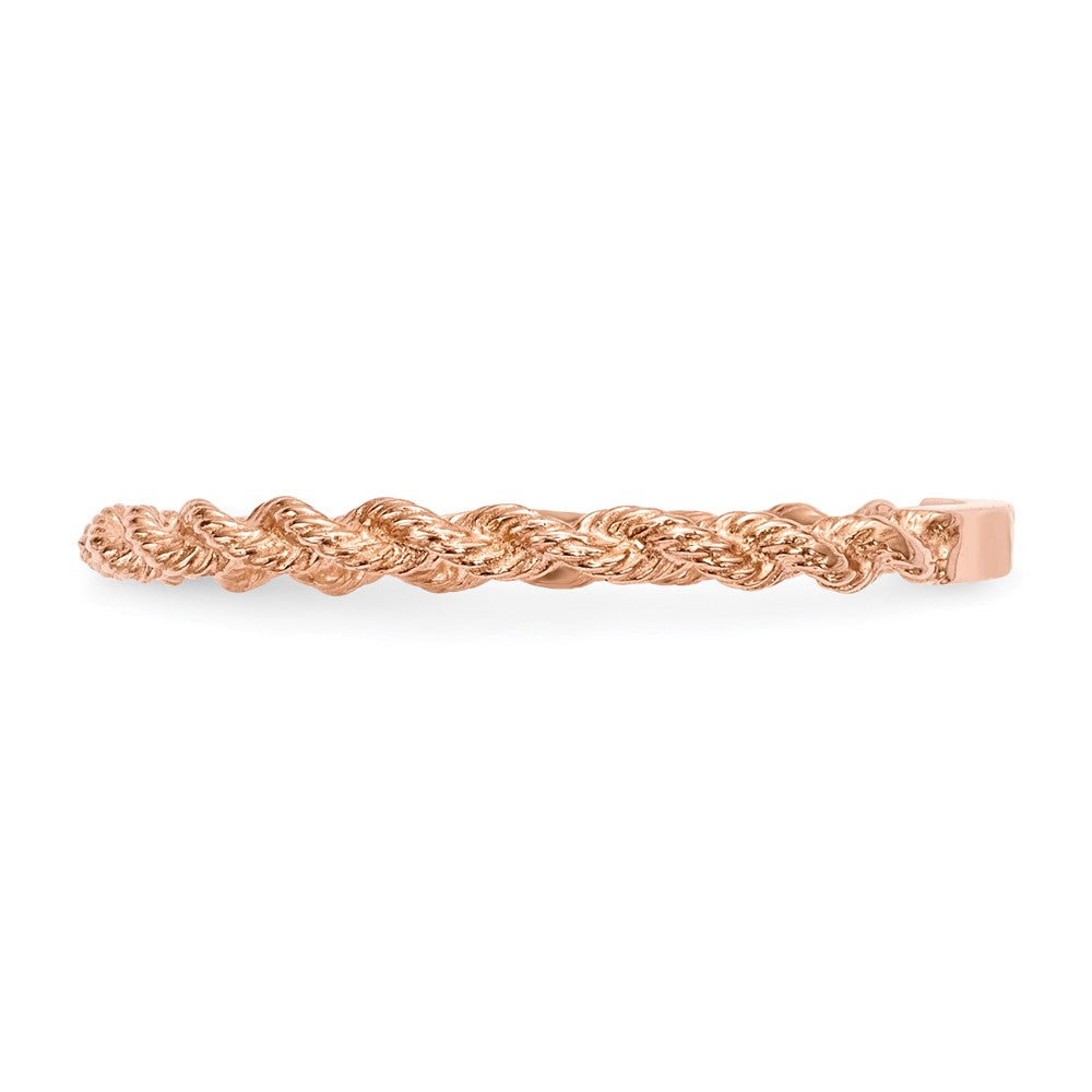 Gold Polished Twisted Rope Rings