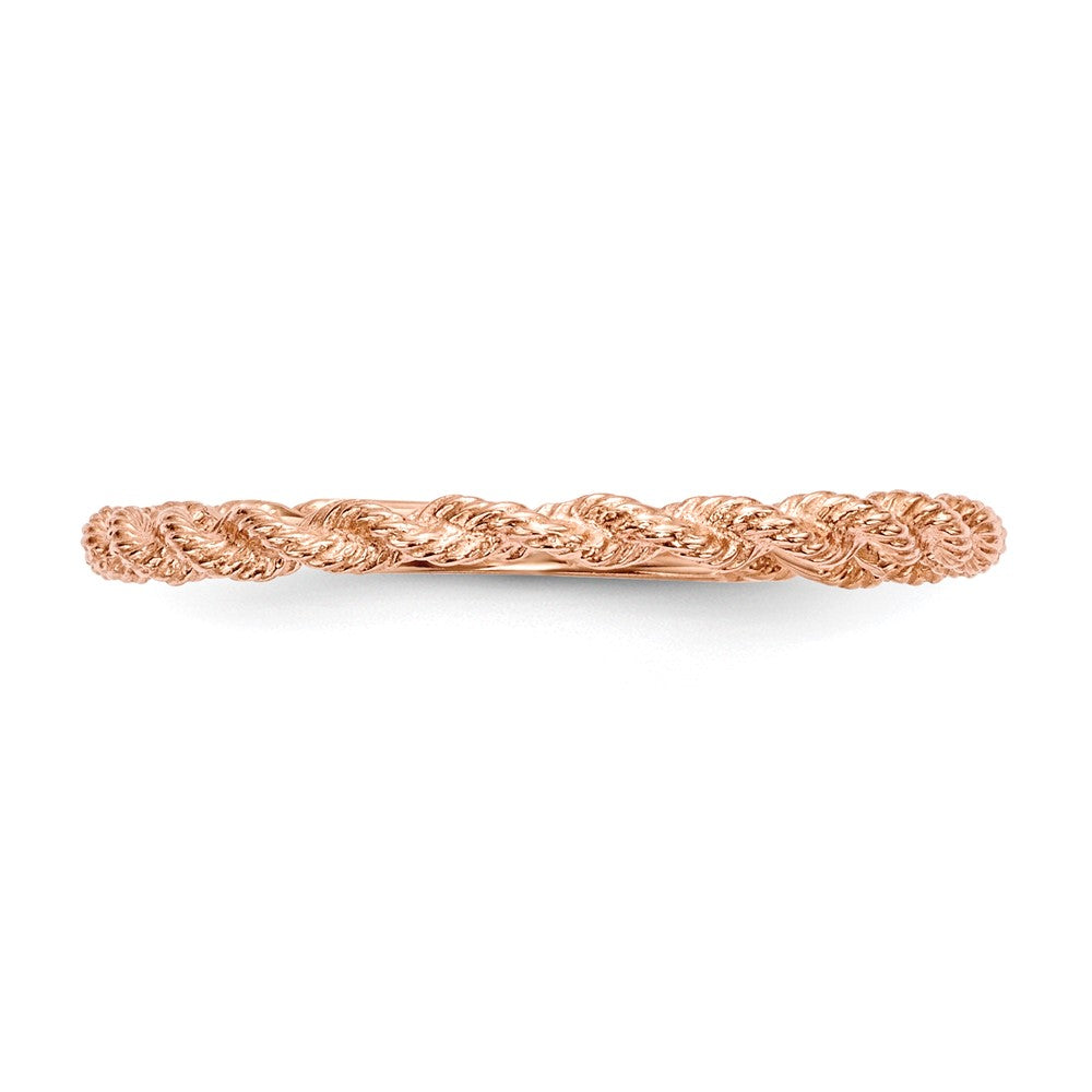 Gold Polished Twisted Rope Rings