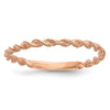Gold Polished Twisted Rope Rings