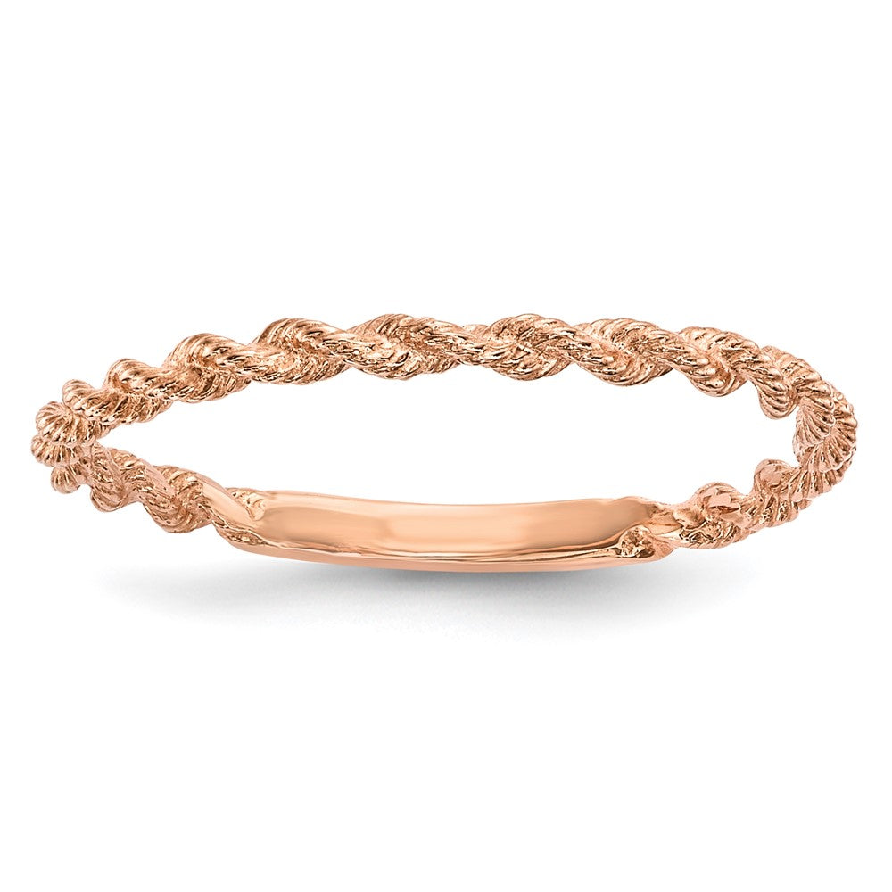 Gold Polished Twisted Rope Rings