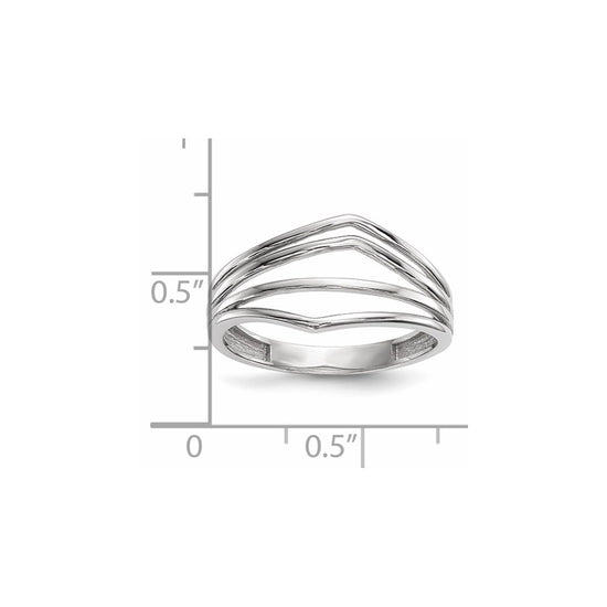 Gold Polished 4-Bar Rings