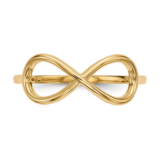 Gold Polished Infinity Rings