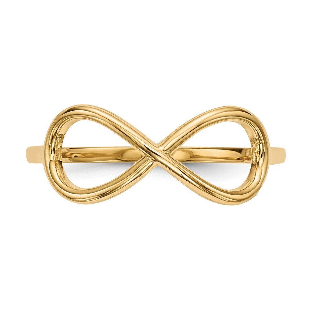 Gold Polished Infinity Rings
