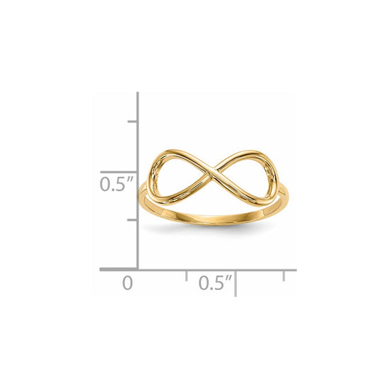Gold Polished Infinity Rings