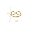 Gold Polished Infinity Rings