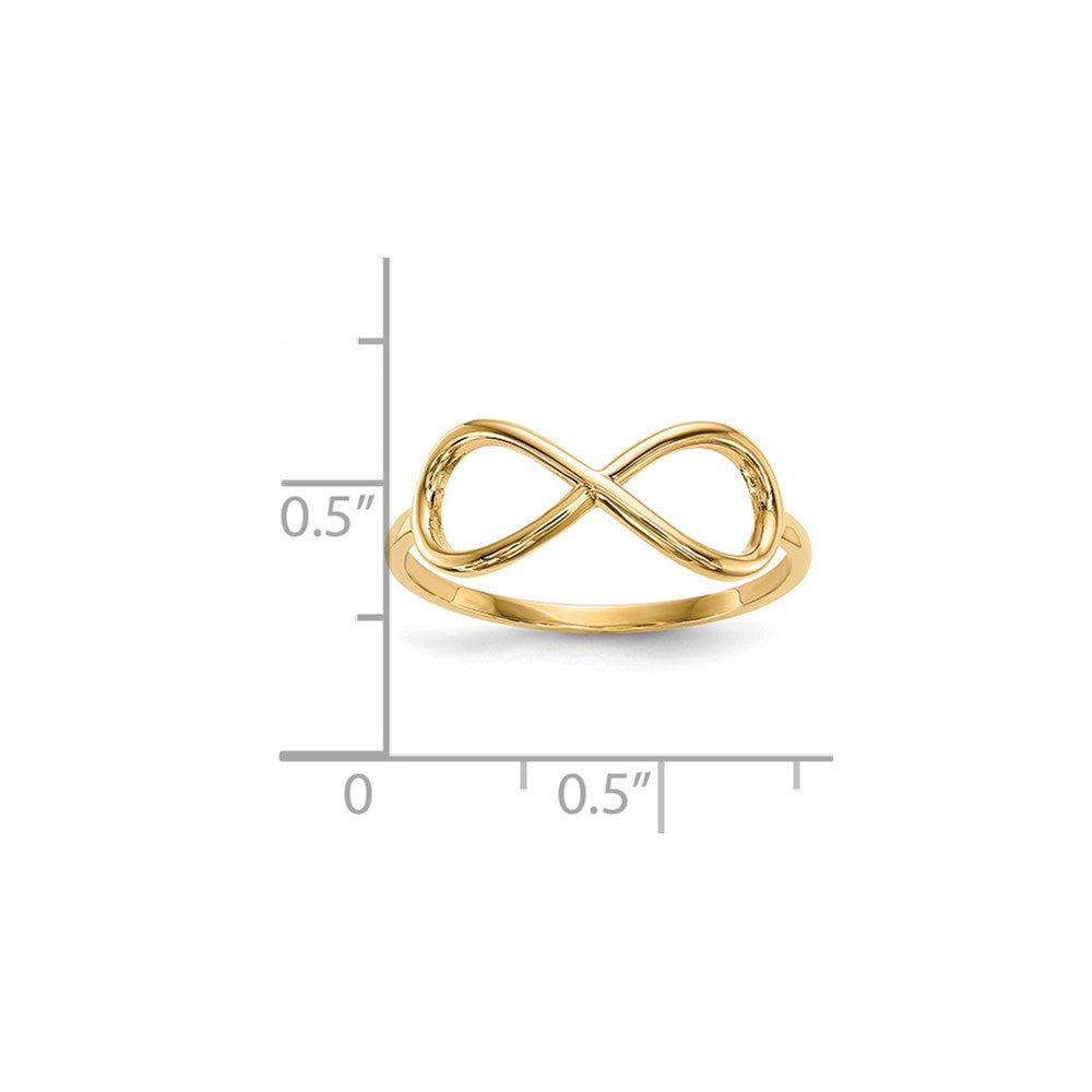 Gold Polished Infinity Rings