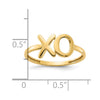 14k Polished X-O Ring