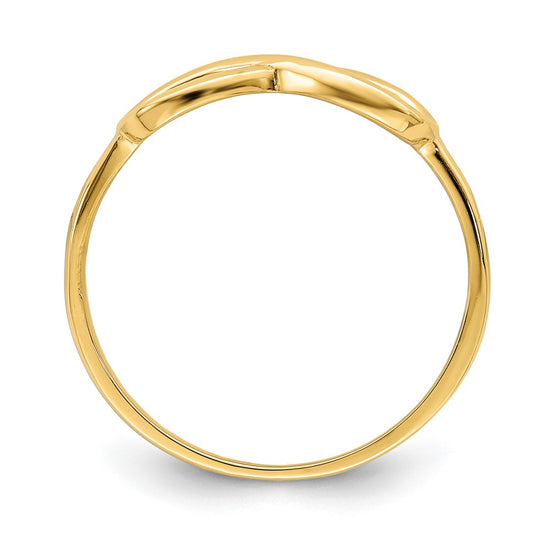 Gold Polished Infinity Rings