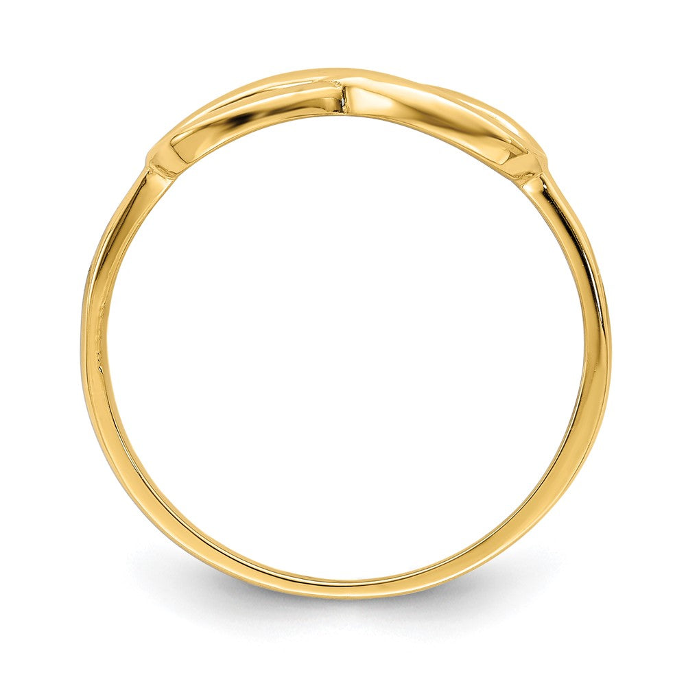 Gold Polished Infinity Rings