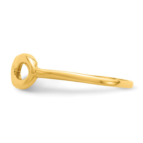 Gold Polished Infinity Rings