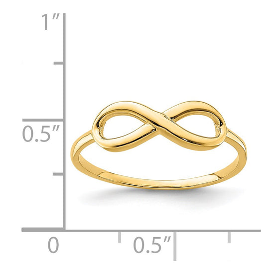 Gold Polished Infinity Rings